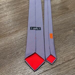 Hermes Tie with Red Tip